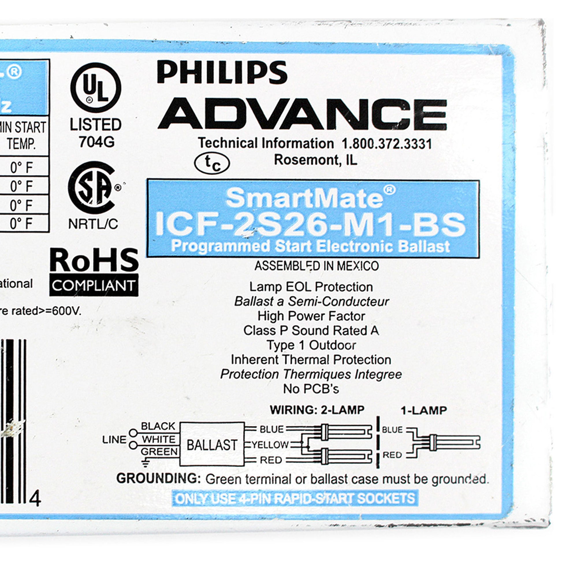 Advance Ballast ICF-2S26-M1-BS