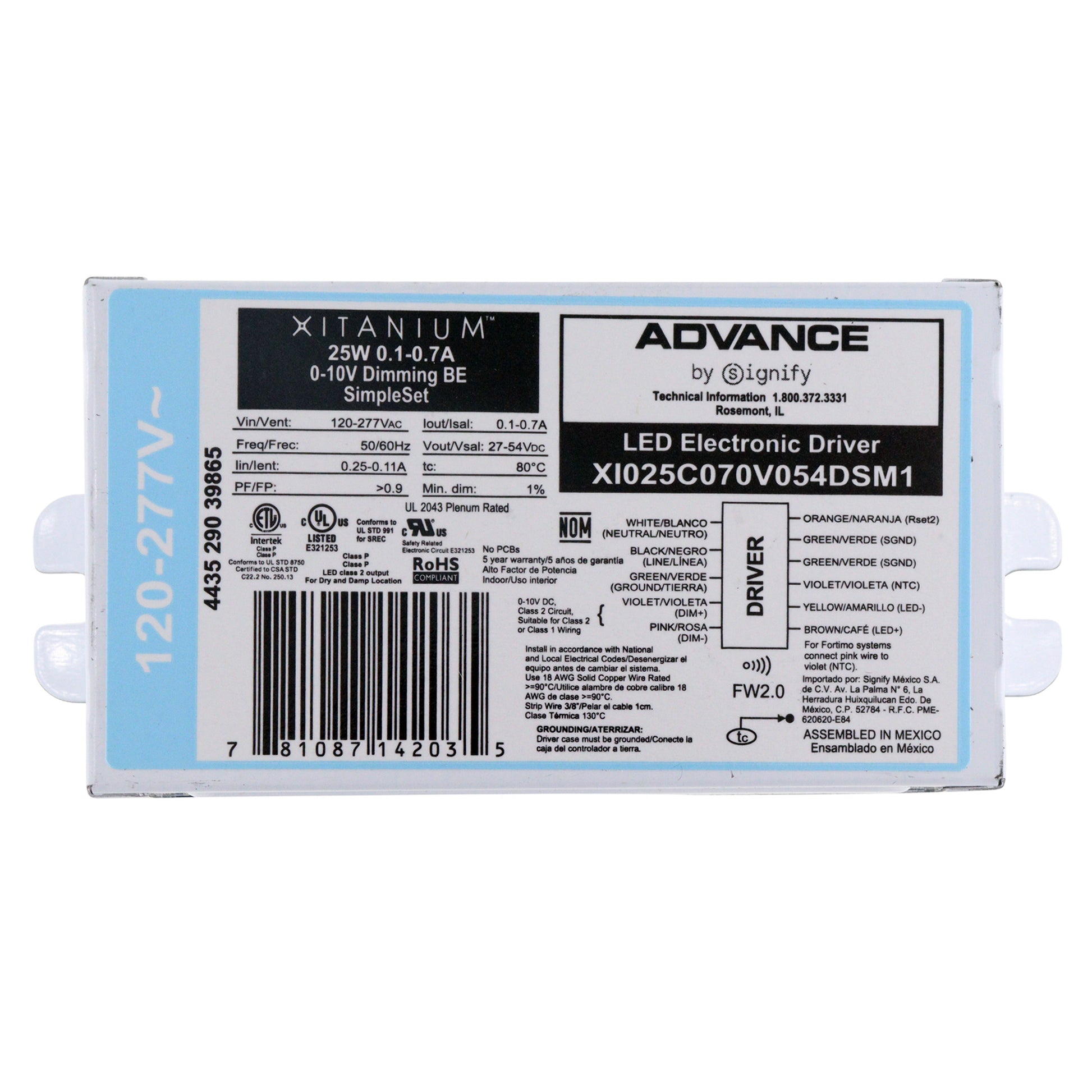 Advance XI025C070V054DSM1