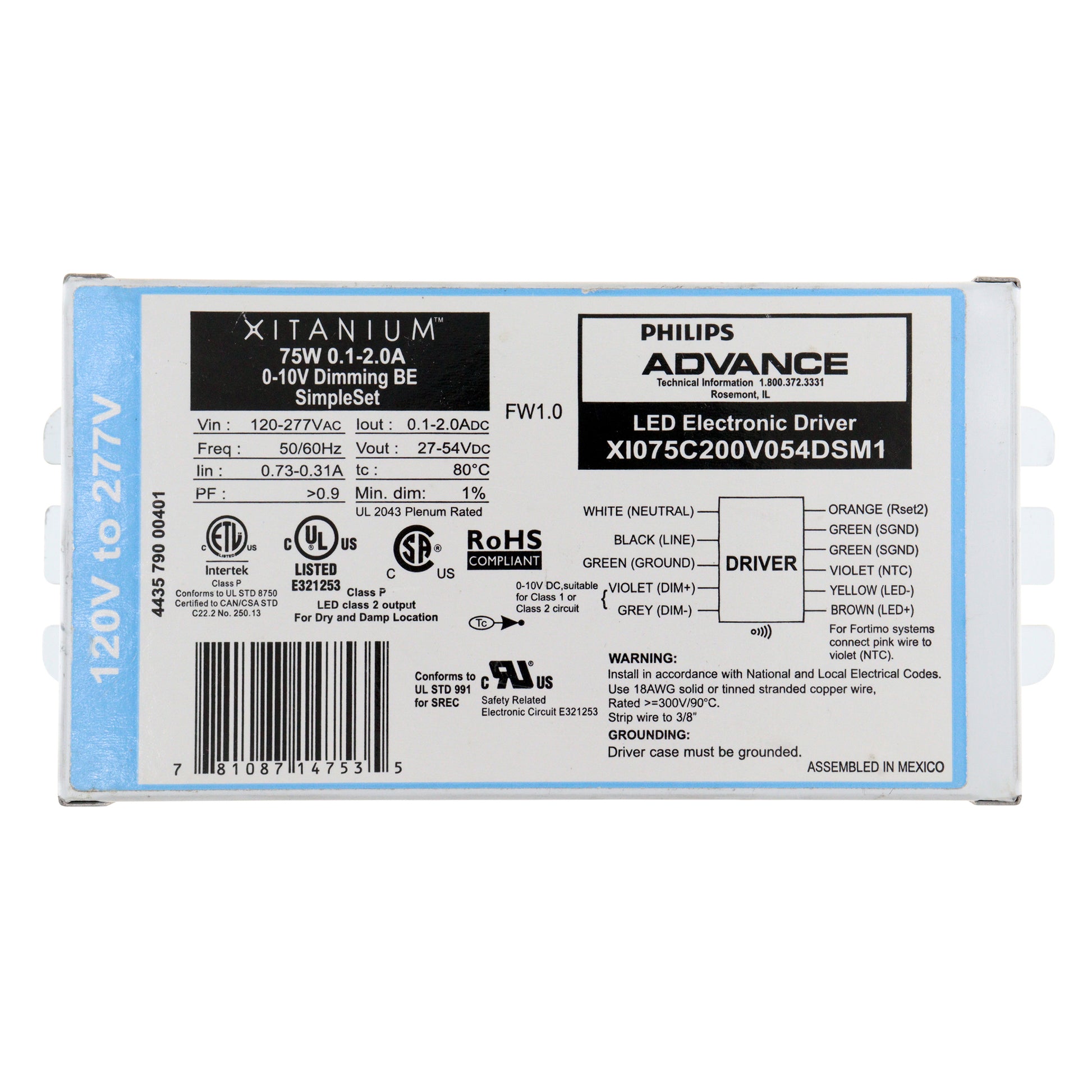 Advance XI075C200V054DSM1