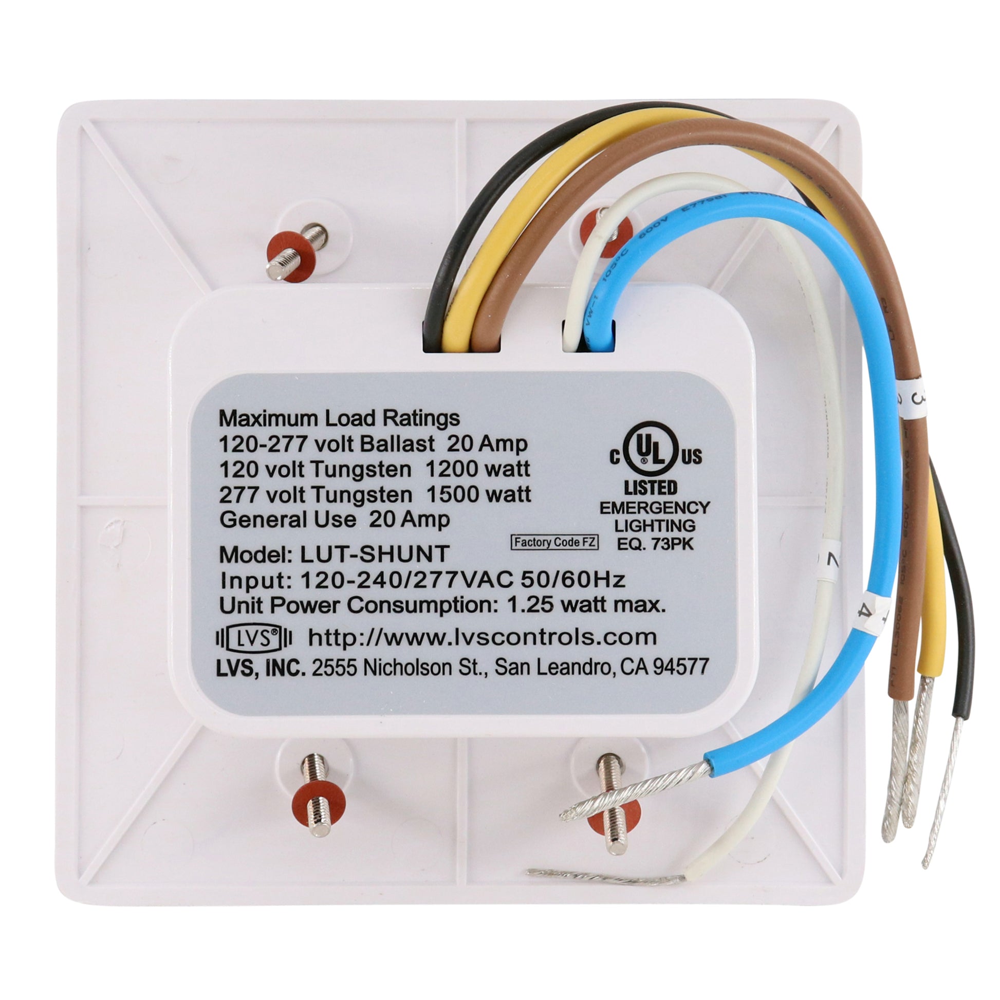 LVS Controls LUT-SHUNT