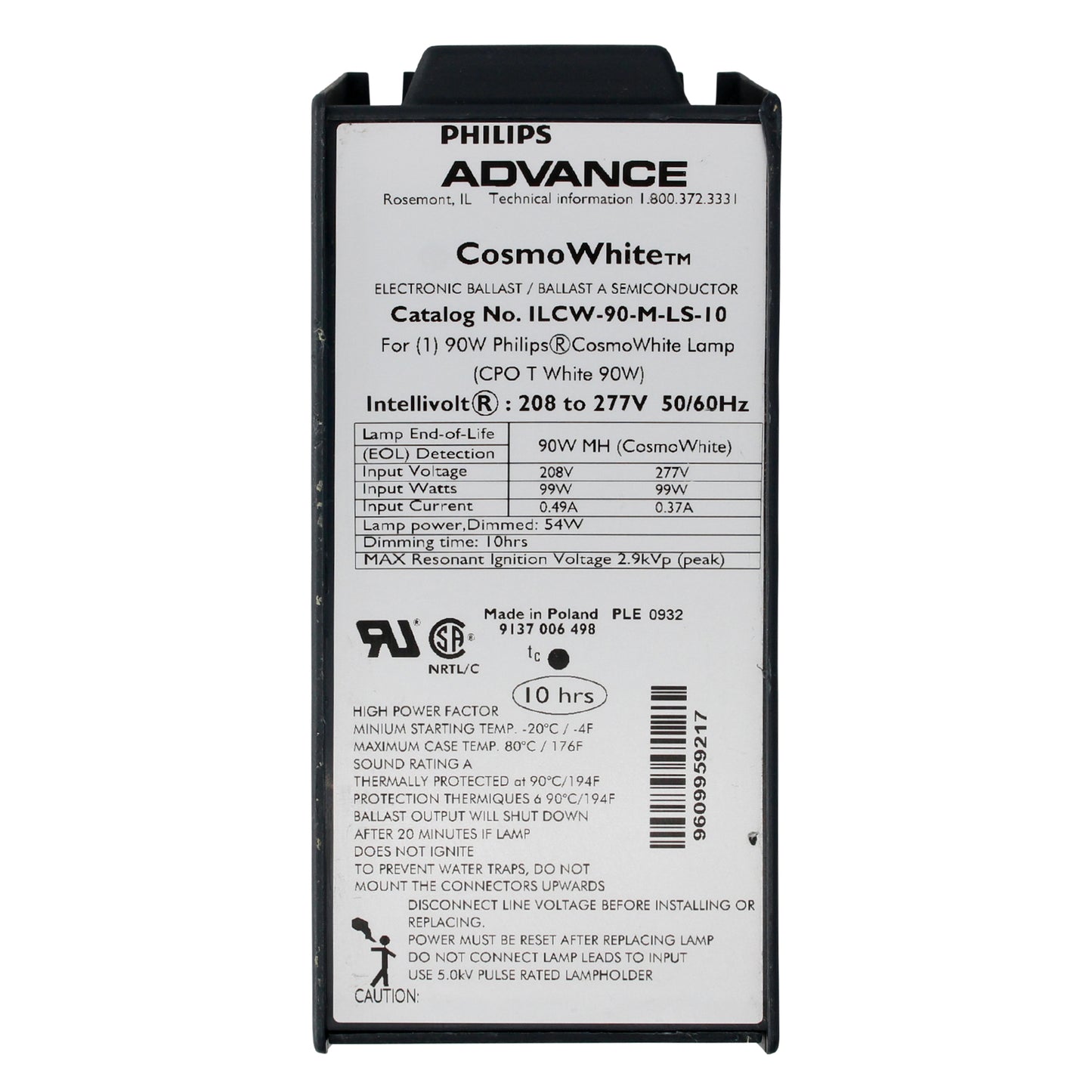 Advance Ballast ILCW-90-M-LS-10