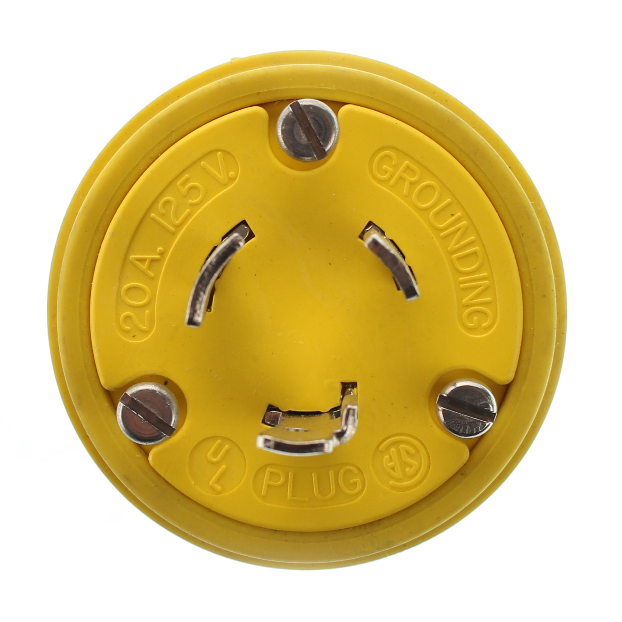 ERICSON 2310-PW LOCKING-TYPE PLUG, NEMA L5-20P, 20A, 125V, GROUNDING, YELLOW