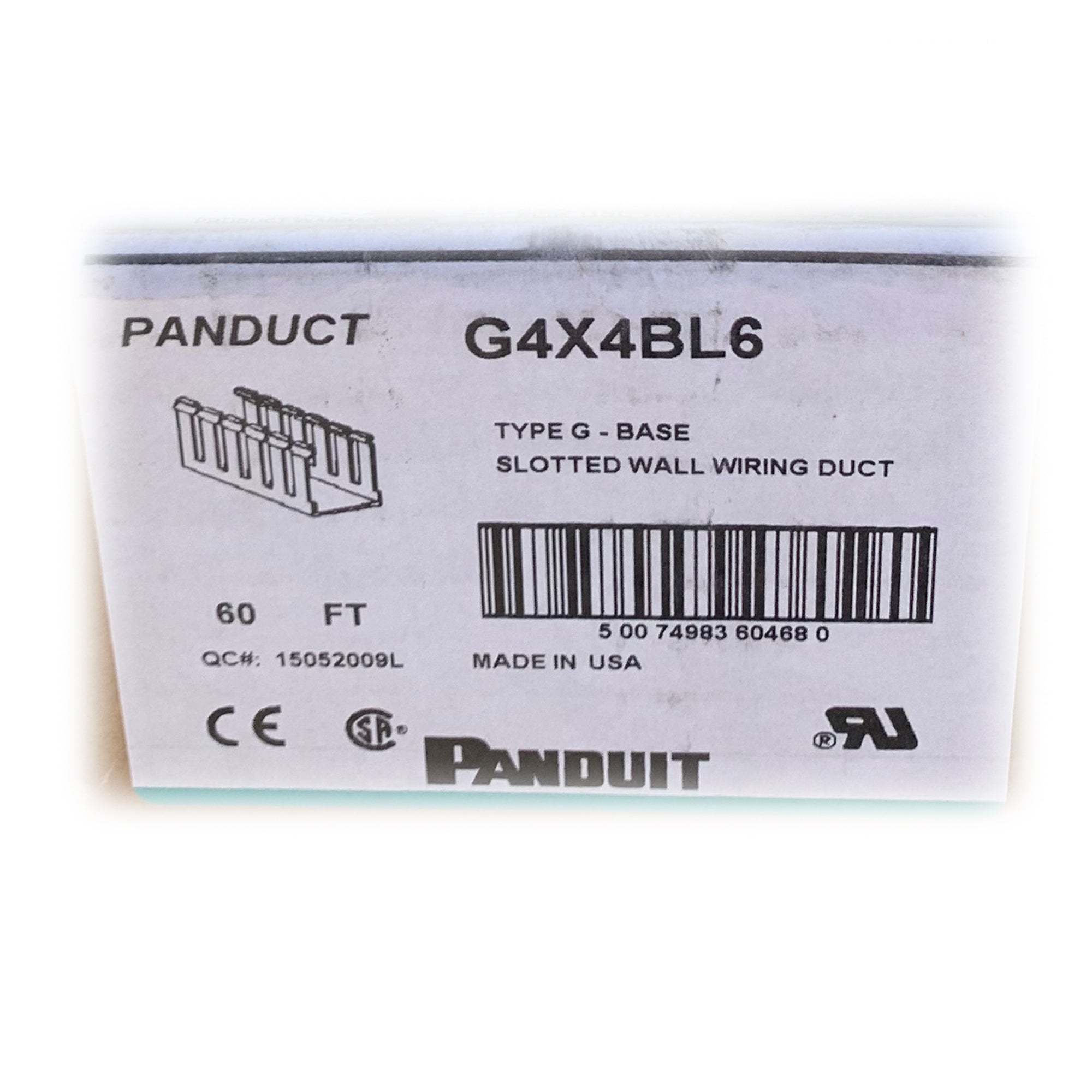 PANDUIT G4X4BL6 TYPE-G WIDE SLOT WIRING DUCT, PVC, BLACK, (6-FEET ...