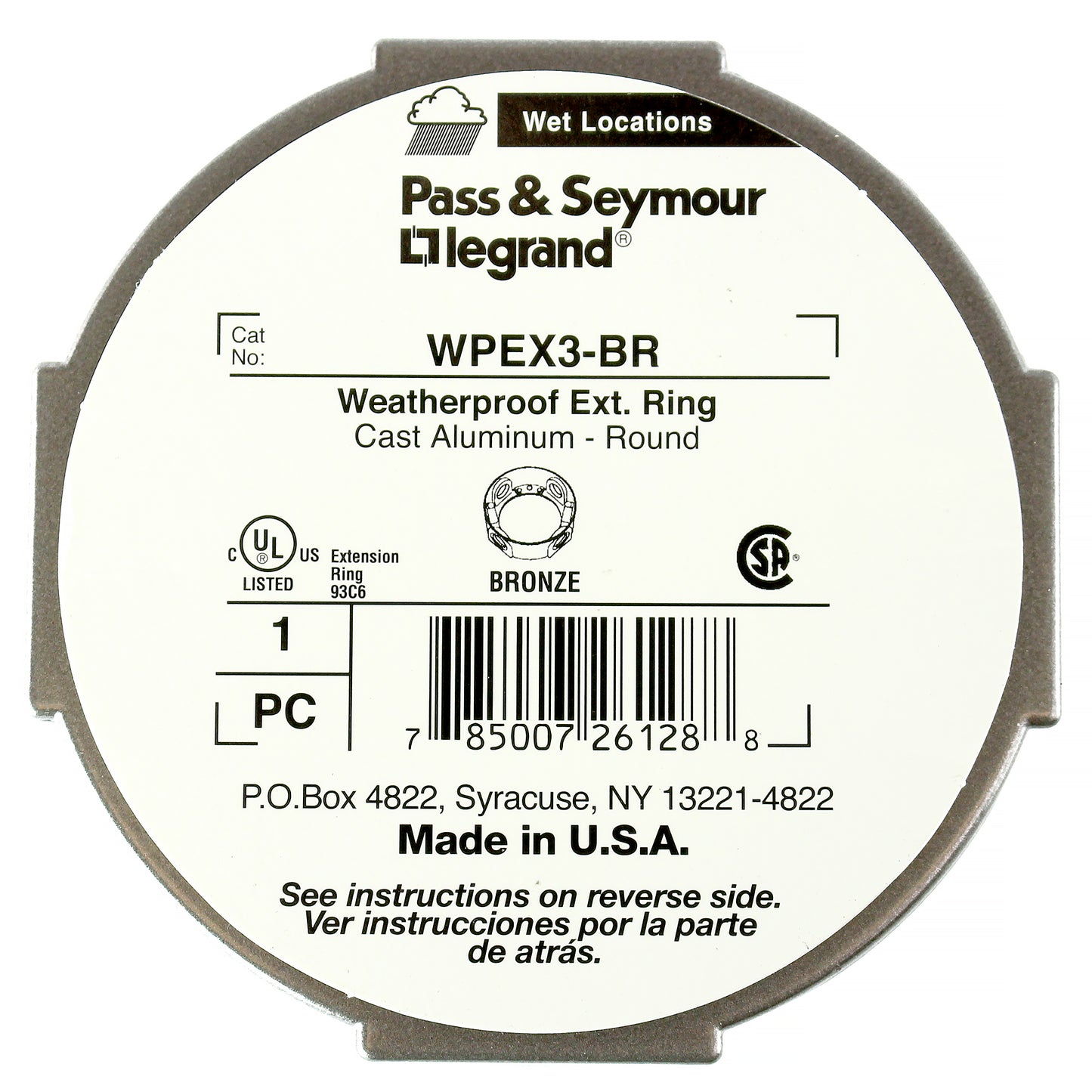 Pass & Seymour Legrand WPEX3-BR